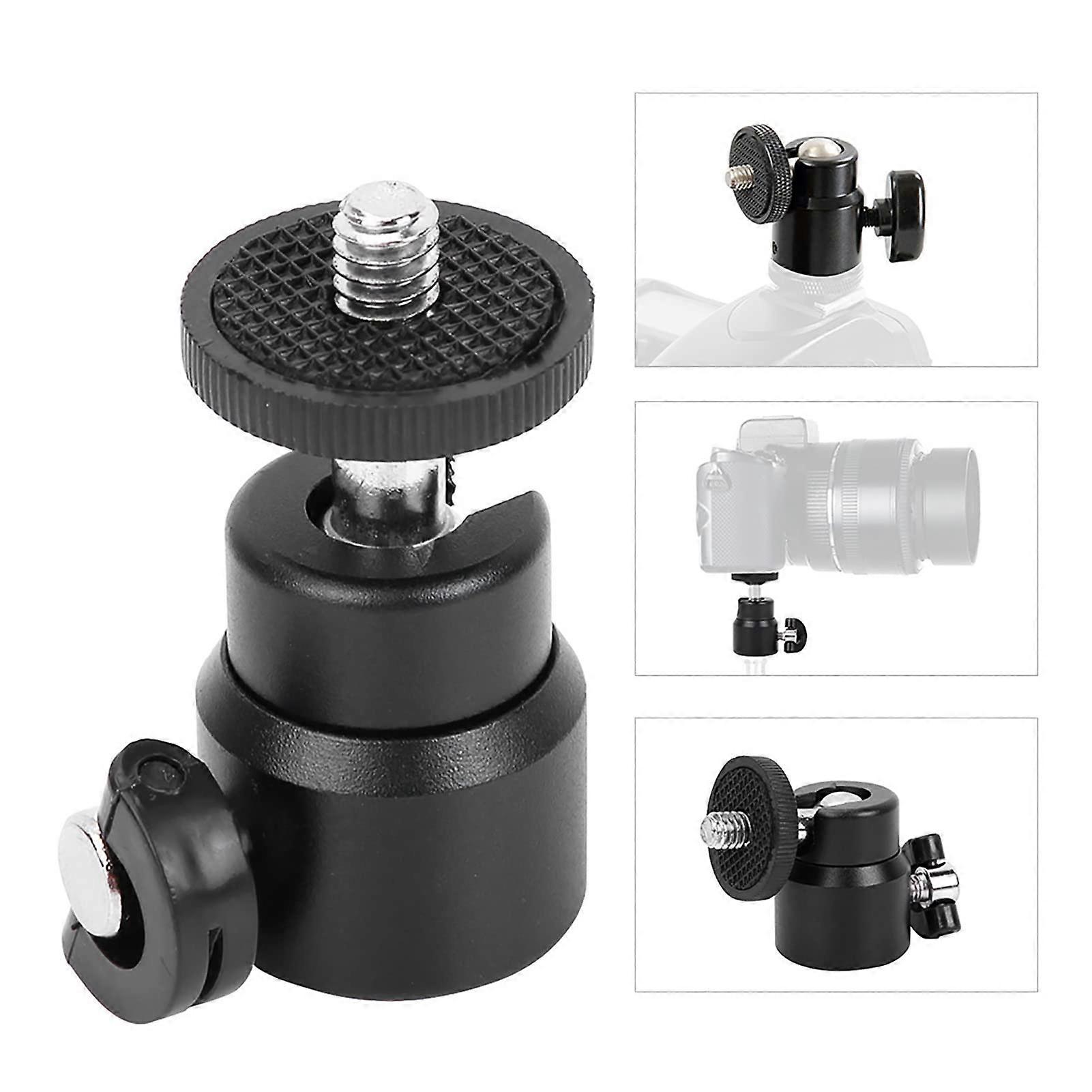 Camera Ball Mount Ball Head 360-Degree Rotating Stand For DSLR Camera And Camcorder, Heavy-Duty, Smooth Movement, Black