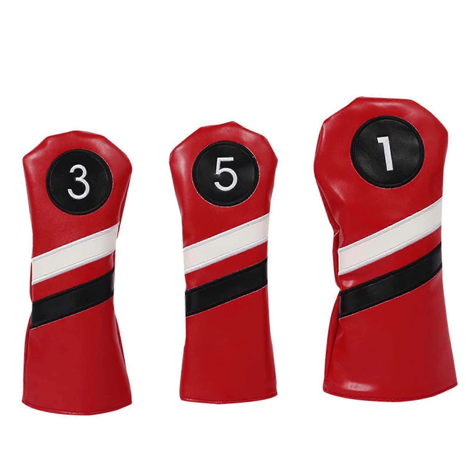 Σετ κεφαλών Golf Club με μακρύ λαιμό για Fairway Woods, οδηγούς και υβρίδια 1/3/5 Κόκκινα στερεά απόδρασης