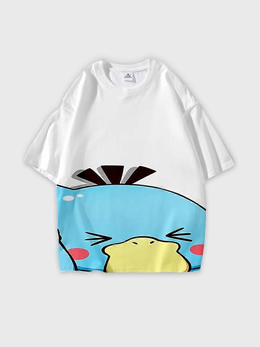 T-shirt round neck Cartoon Pattern loose short sleeve K333
