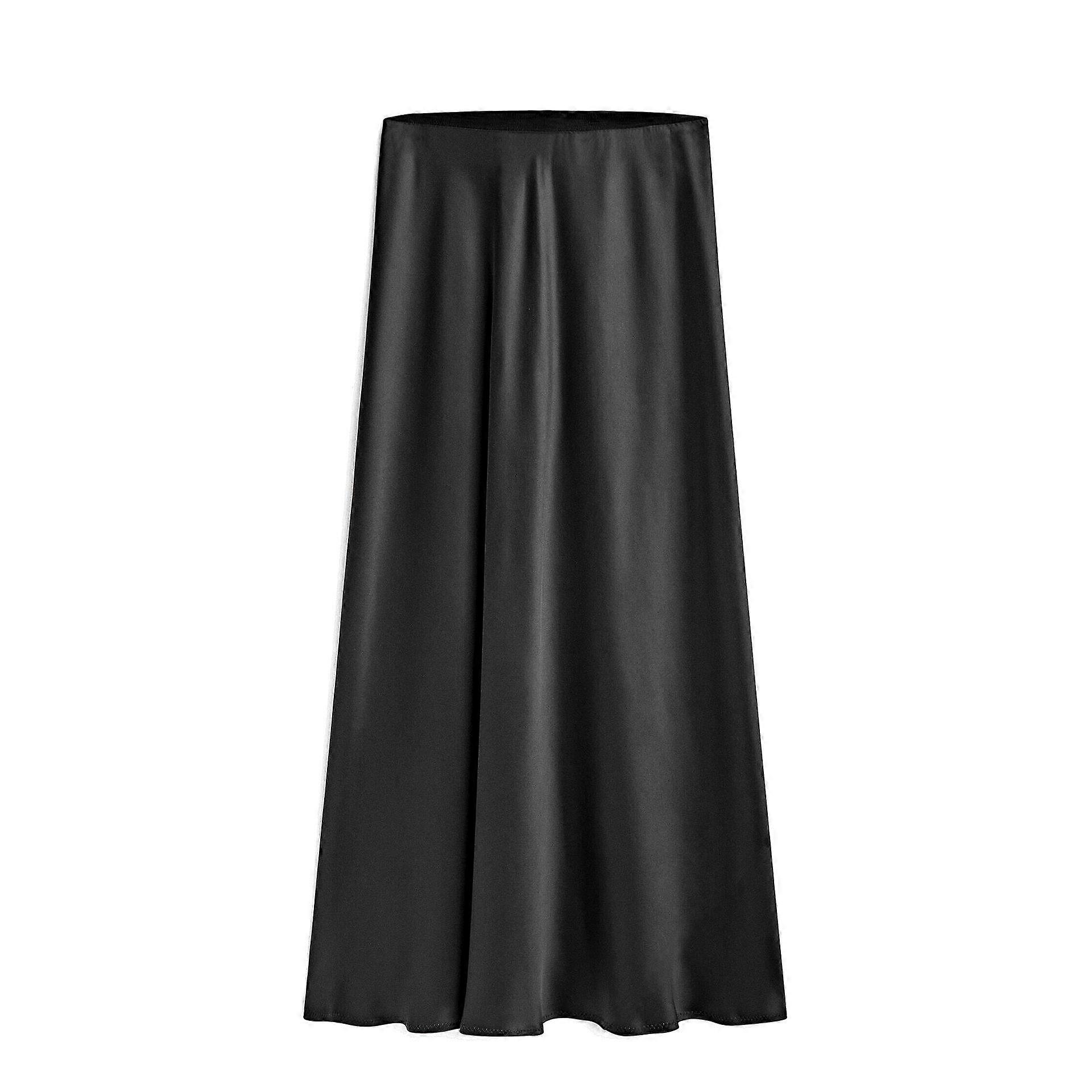 Summer Satin High Waist Split Long Bustier Skirt