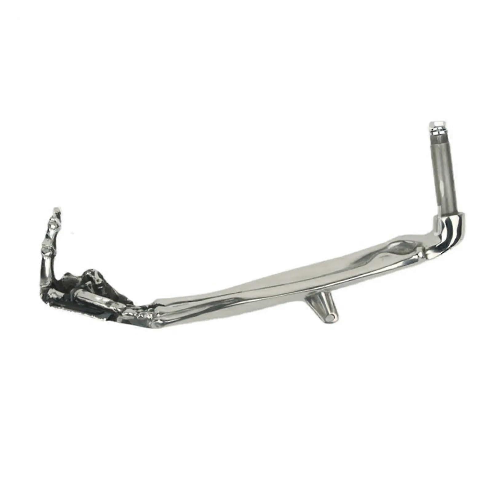 Muzhen Store Unique Small Motorcycle Stand Foot Side Stand Aluminum Kickstand Finger Adjustable Joints Scooter Bike Alloy I4T3 Silver