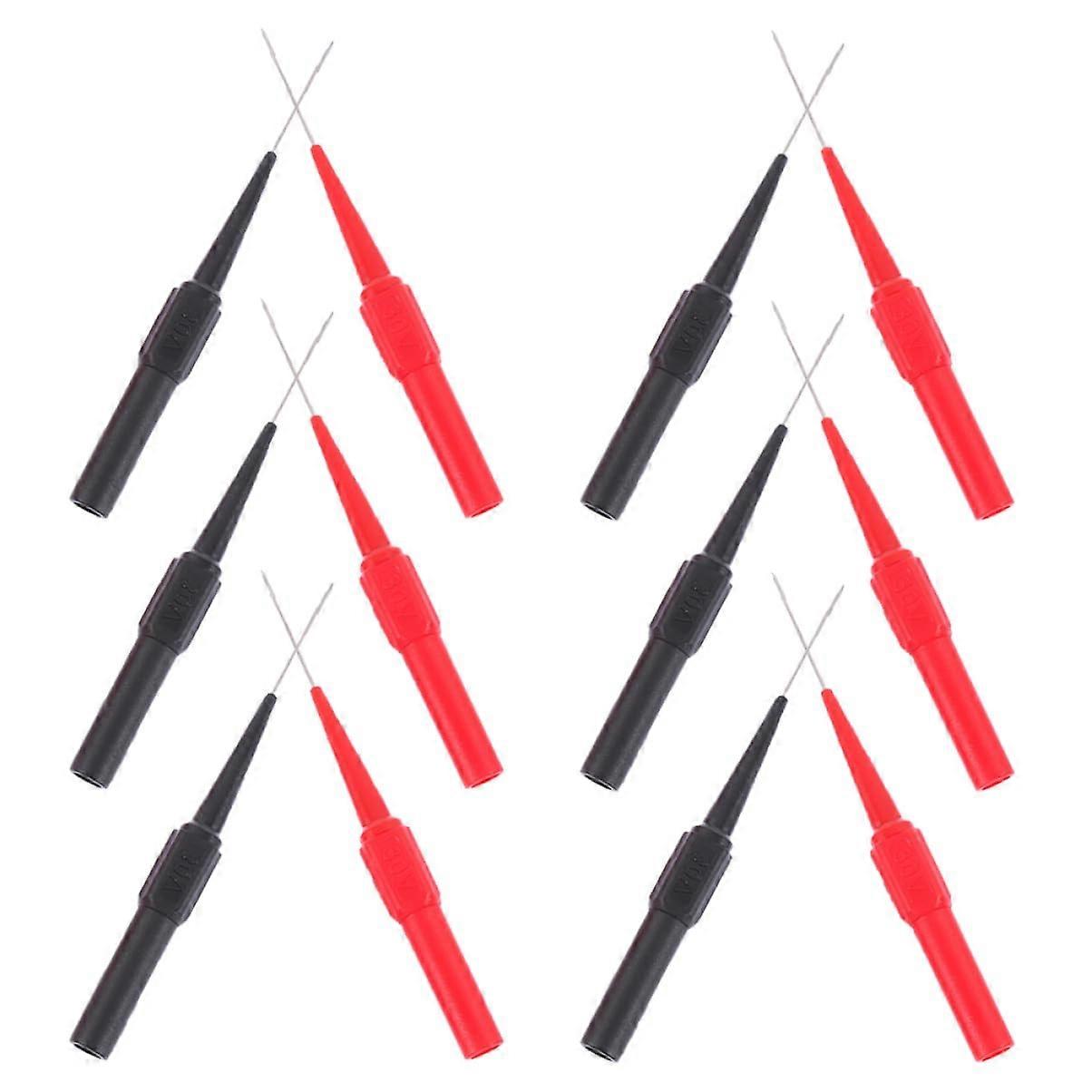 Set of 6 Multimeter Test Needles, Back Probes for Electrical Testing, Durable Plastic Probes, Compatible with Most Multimeters
