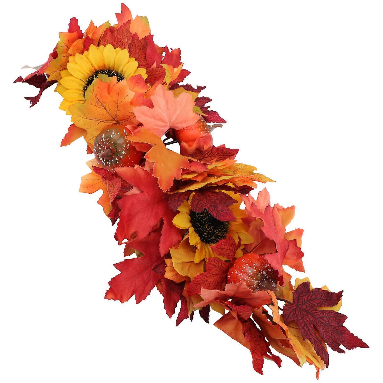 Artificial Maple Leaf Streamlined Design Home Decor Thanksgiving Day 55x20cm 1Pack