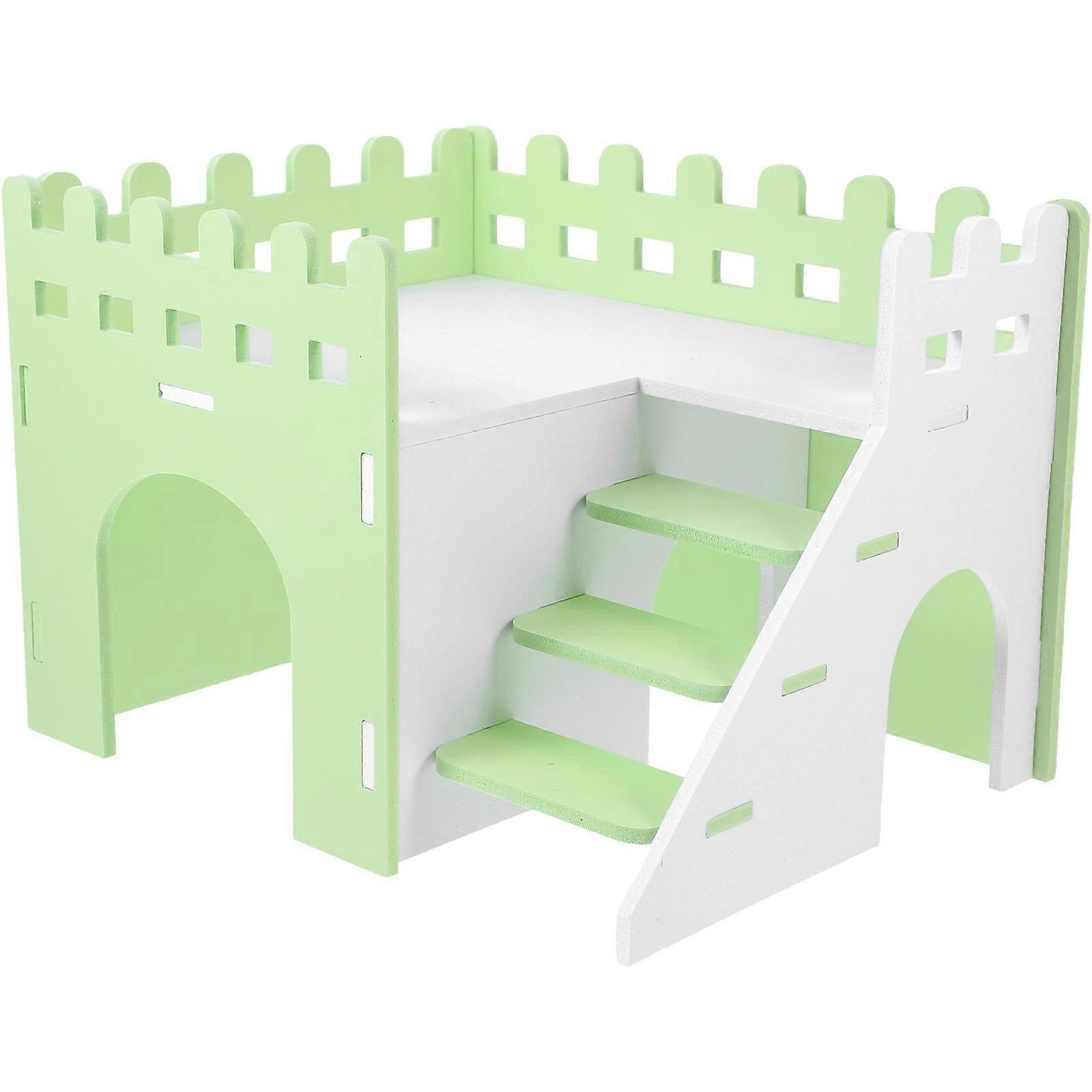Delicate Hamster House Guinea Pig Hideout Double Layer Small Pet Hideout Indoor Set