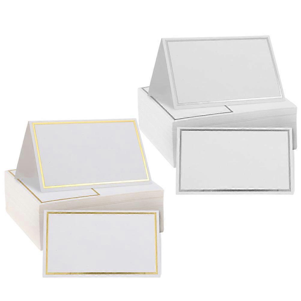 100 Pieces Assorted Color Paper Place Cards for Table Setting Elegant Seating Labels for Parties