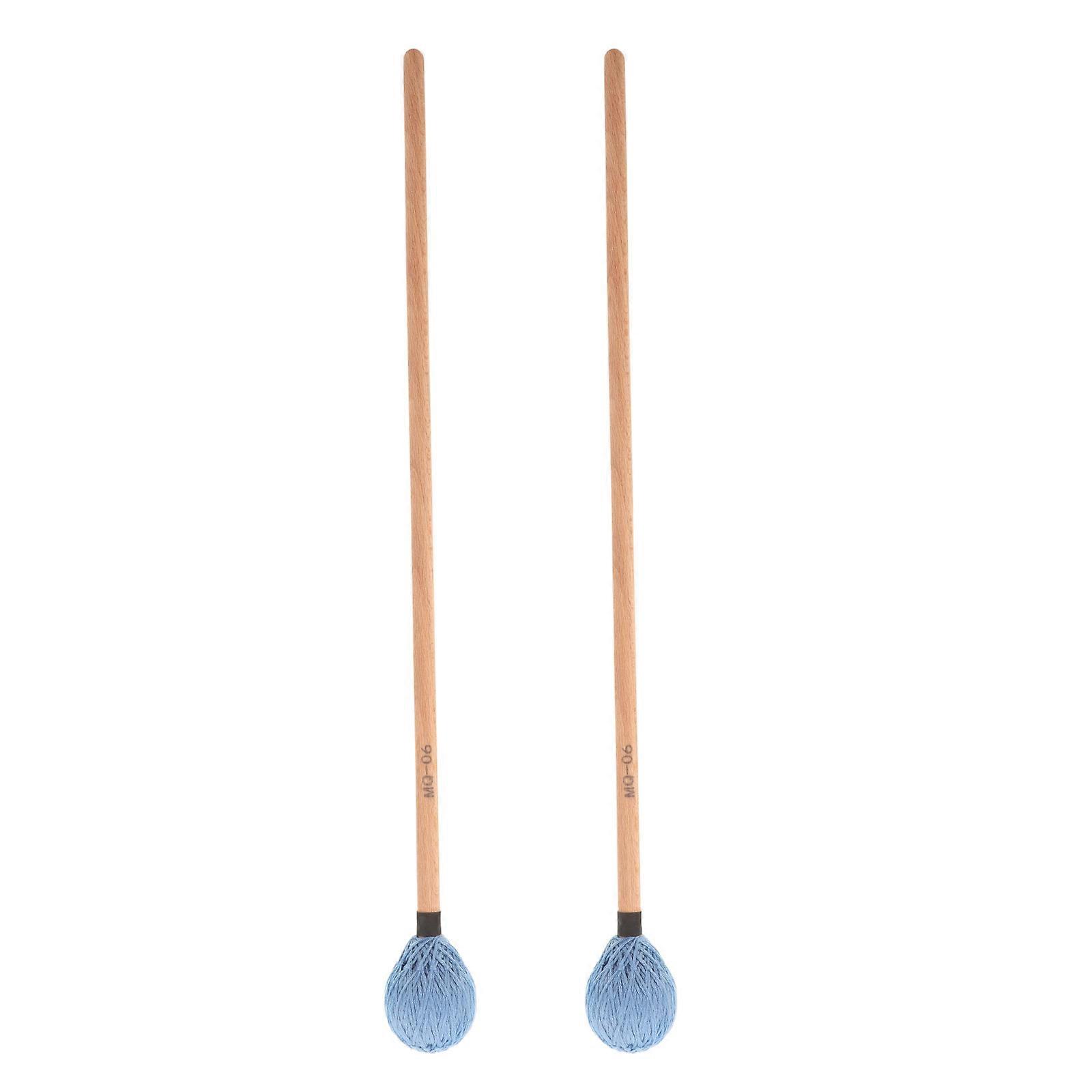 Blue Wooden Mallet Sticks for Tongue Drum and Marimba Comfortable Lightweight Drumsticks 1 Pair