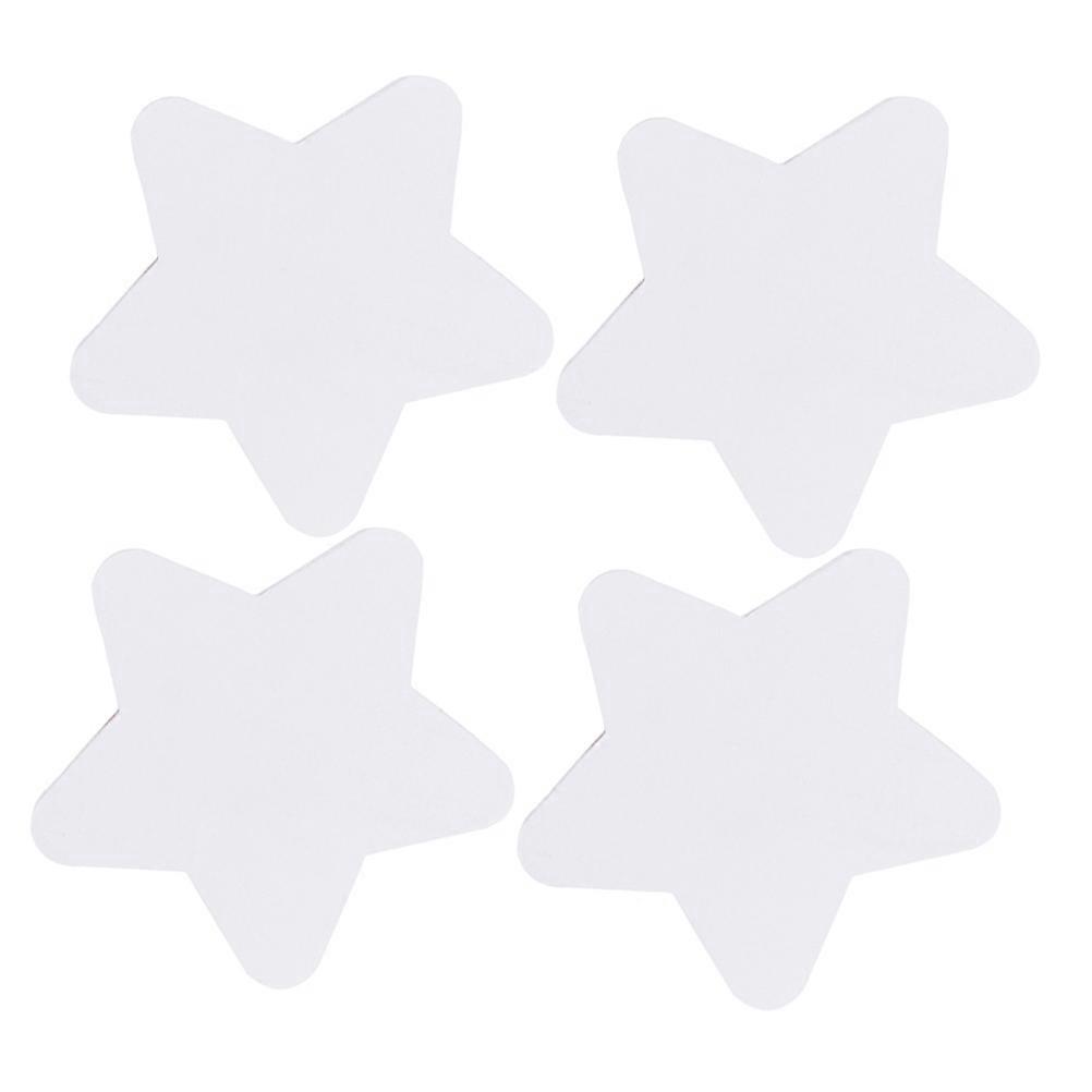 4pcs Star Shaped Cotton Canvas Panels with Round Edges for Oil, Acrylic & Gouache Painting – Blank Boards for Artists, Students & Beginners