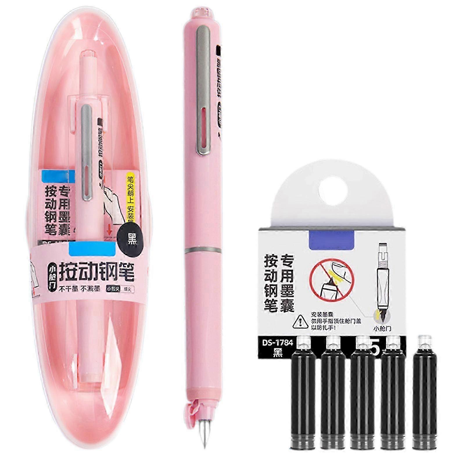 Retractable Fountain Pen with Fine Nib, Refillable Ink Cartridges for Calligraphy, Journaling, and Daily Use, Perfect Gift for Students 2025