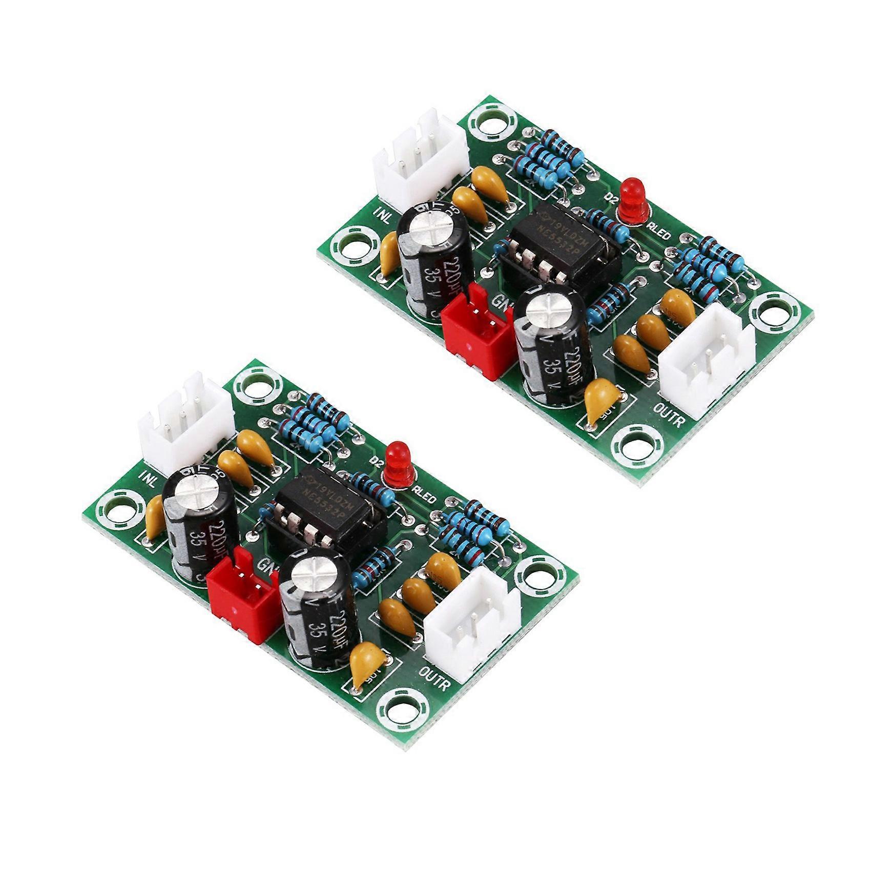 2X Mini Preamp Op Amp Module Amplifier Dual Channel NE5532 Preamplifier Tone Board 5 Times Wide Volt