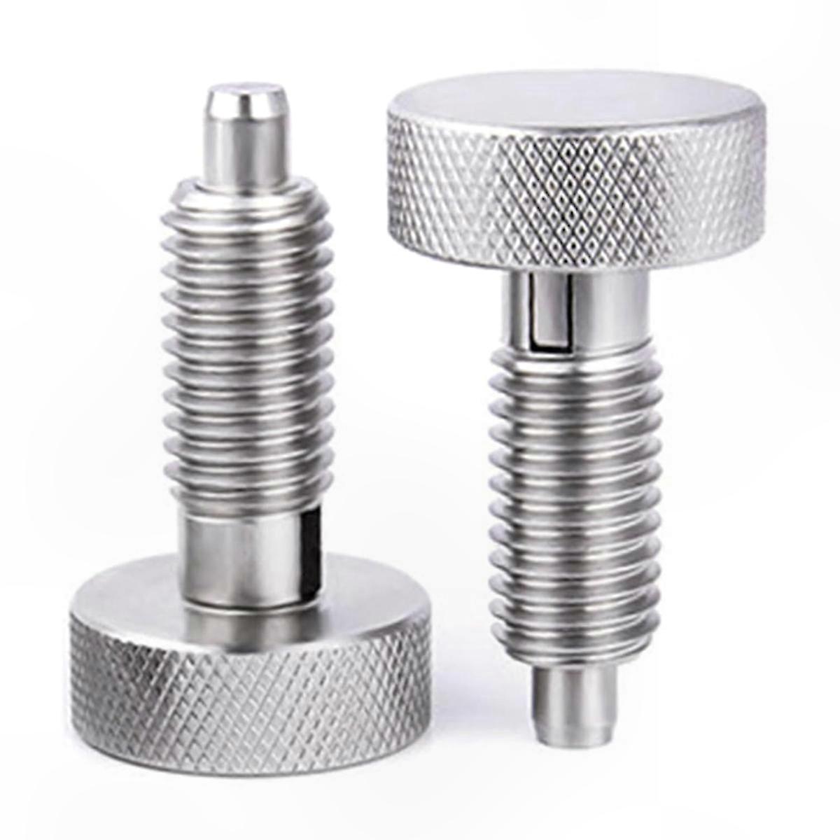 2-Pack Retractable Spring Plungers with Textured Handle for Quick Locking Applications