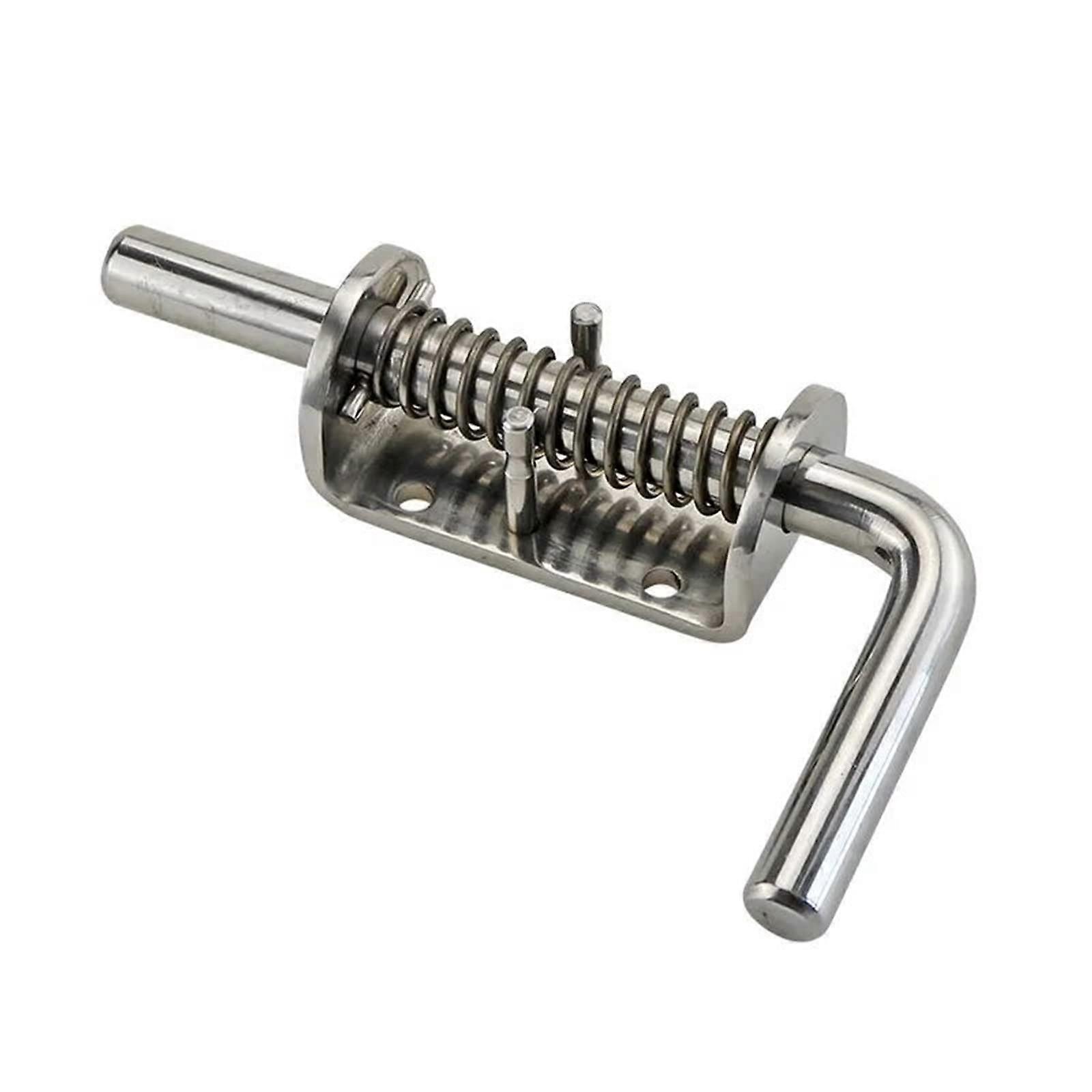 Heavy Duty Stainless Steel Barrel Latch Lock, Spring Loaded Latch With Handle for Gates, Sheds, Doors, Trailers, 1 Piece