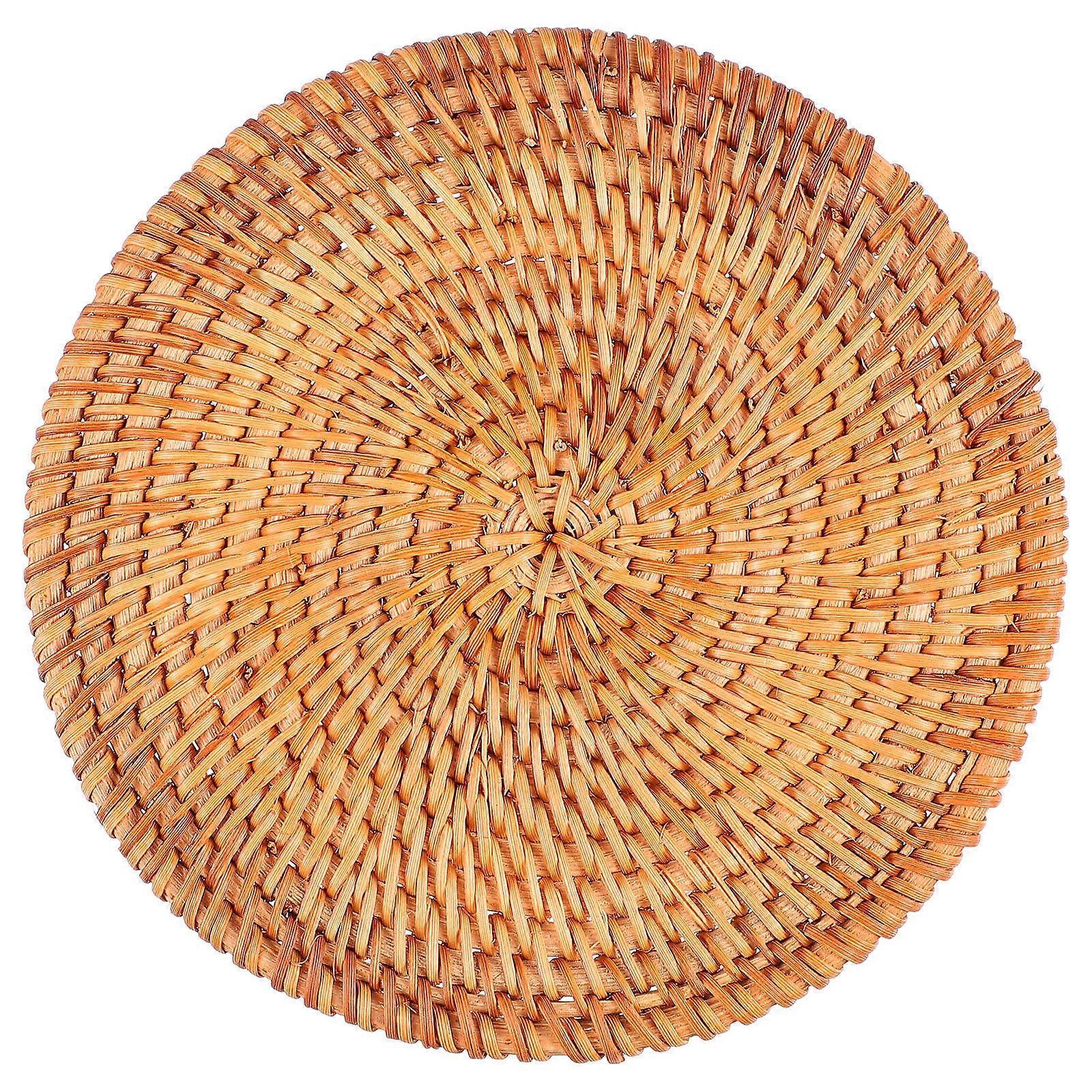 Place Mats for Western Food Use Wooden Lubricious 13.00X13.00X1.00CM Simple and Rustic Style 1 Pc