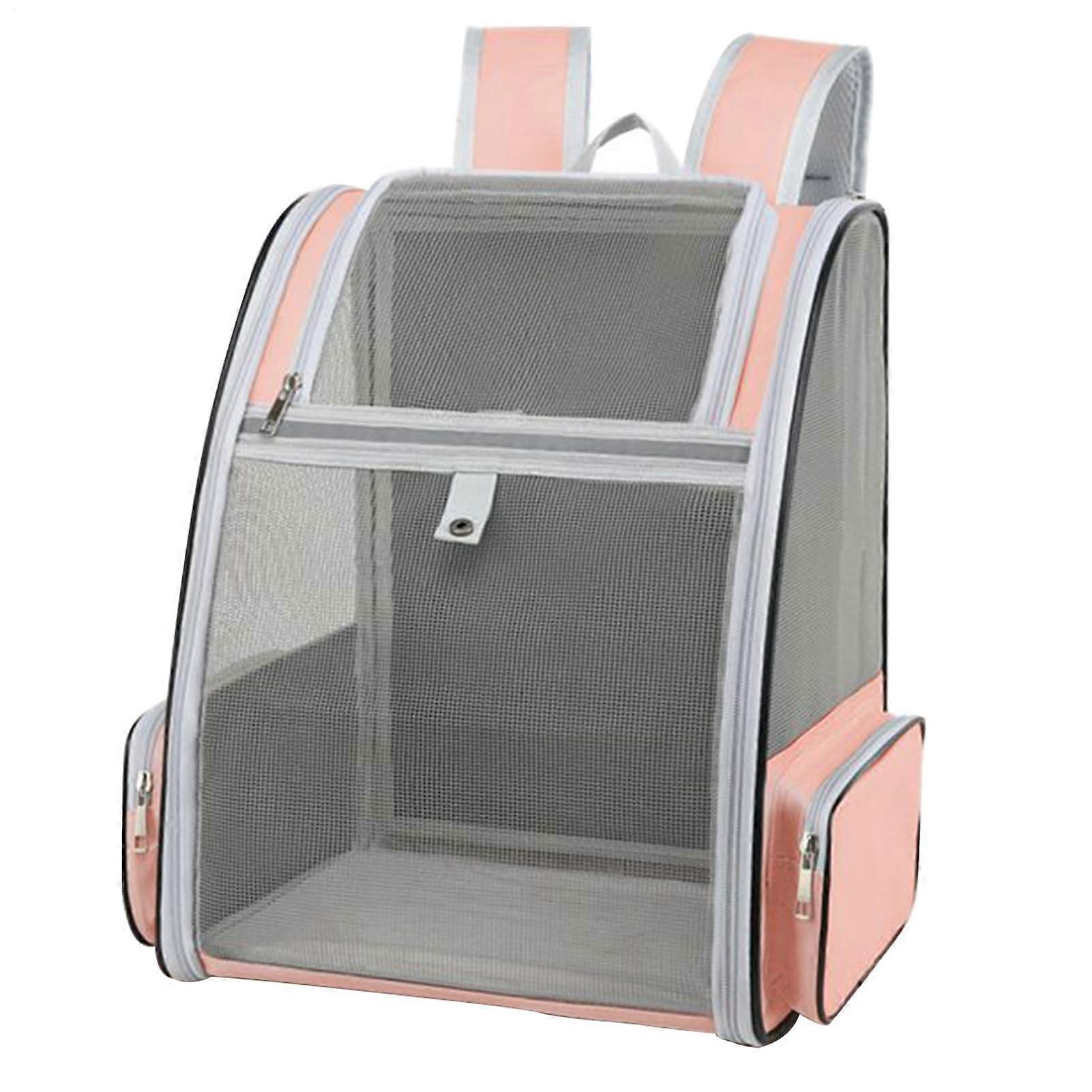 Cat carrier backpack, backpack for cats  pet carrier backpack  With removable plush cushion and nonslip base for kittens, pink