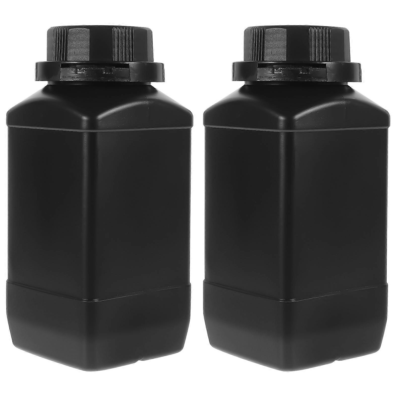 Lab Reagent Bottles 1000ml Plastic Wide Mouth Container For Industrial Packaging Size 19.00X8.00X8.00CM With Leakage Protection 2Pcs