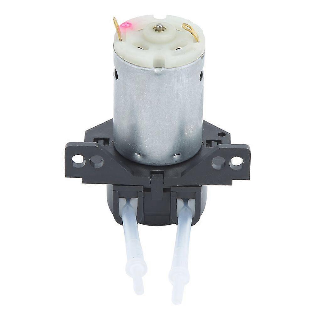 Garden Multi Functional Mini Right Angle 12V DC Peristaltic Liquid Pump Dosing Pump Hose Pump(Black )