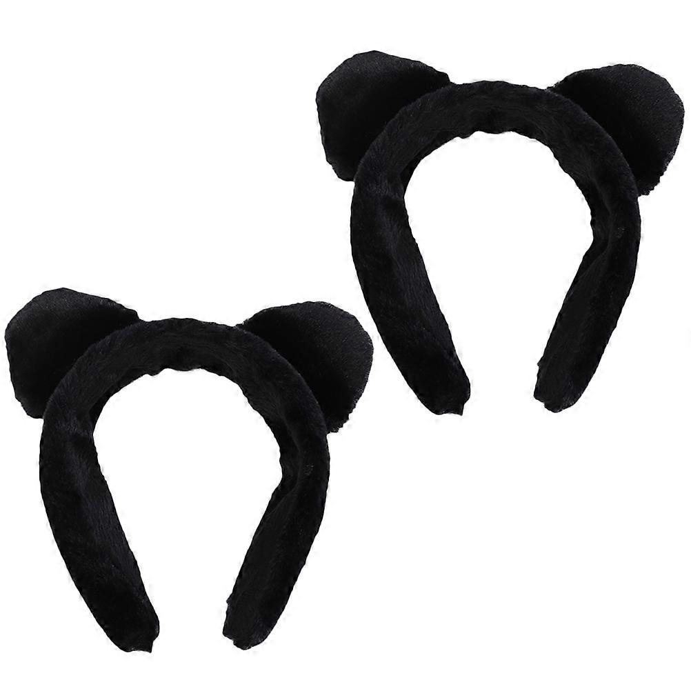 Plush Face Wash Headband for Women Black Soft and Comfortable with Absorbent Material Fits Most Adults