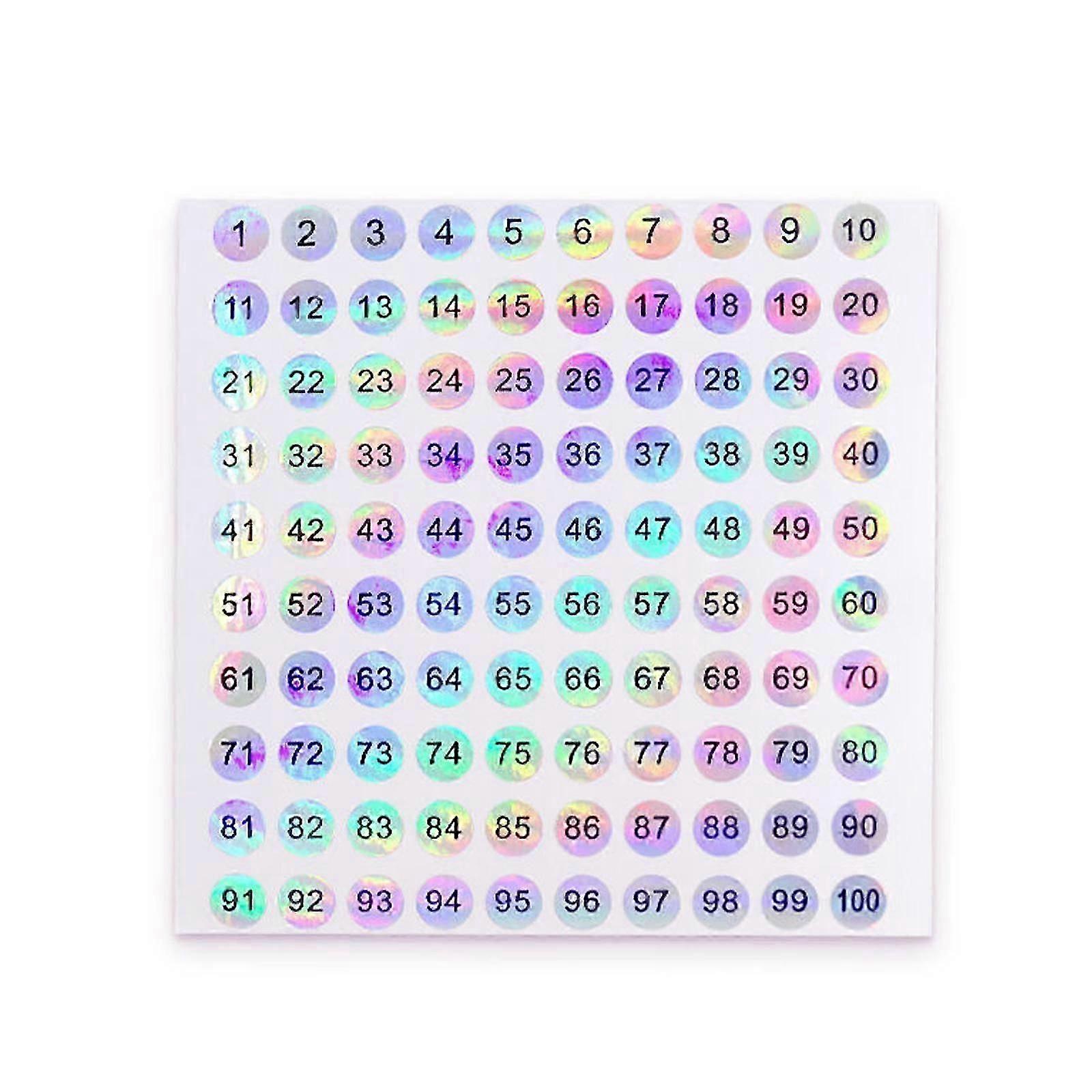 Number Sticker Label For Nail Polish Color Gel Varnish Marking Digital