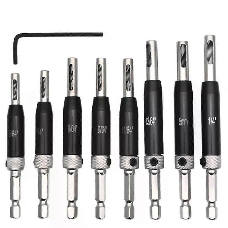 8/16Pcs Self Centering Drill Hinge With Hex Key Set Punch Guide Cabinet Door