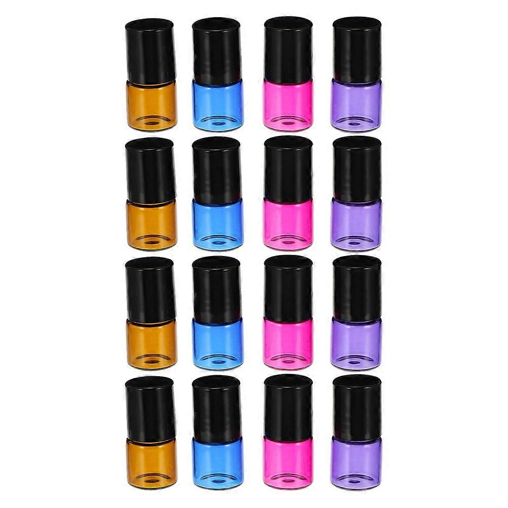 16PCS Glass Roll on Bottle Refillable Roller Sub Packing Bottle Travel Size
