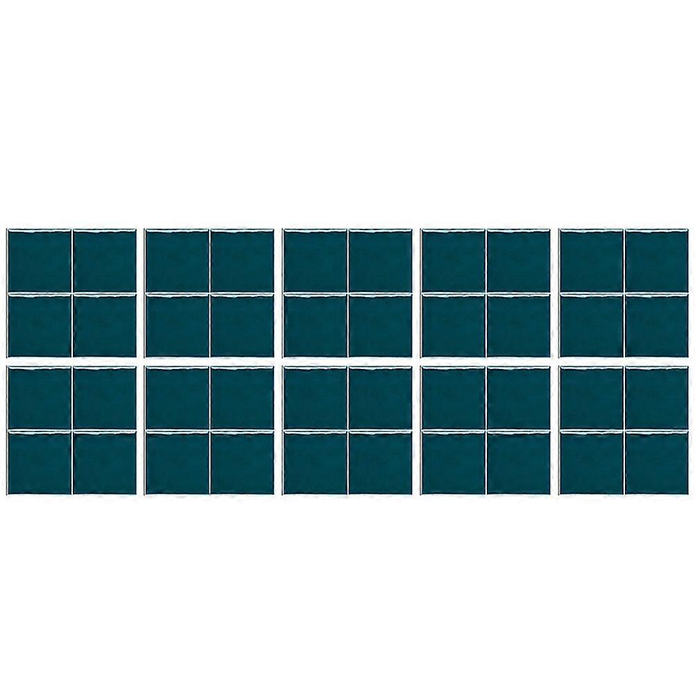 Kitchen Tile Stickers 10Set Waterproof Decorative Peel And Stick Wall Tiles For Modern Home Renovation Green 15x15cm