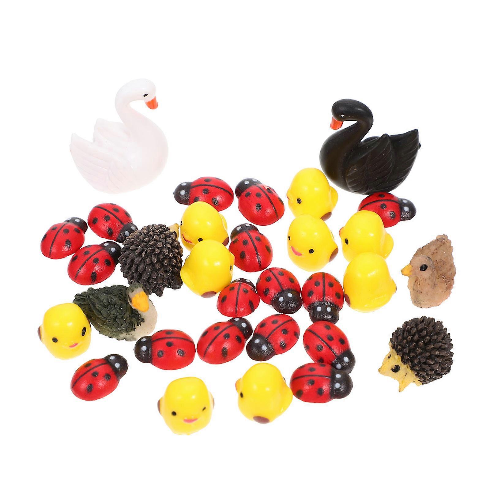 23Pcs Resin Landscape Decoration for Aquarium Fish Tank Desk Adding Natural Scenery Assorted Color