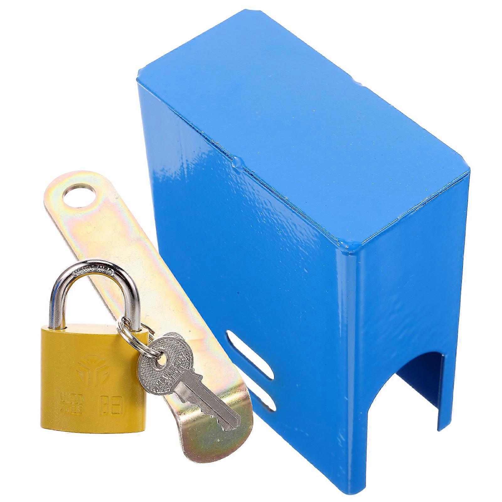 Blue Iron Faucet Lock for Outdoor Water Tap Protection Easy Install Compatible with Most Faucets 1 Set