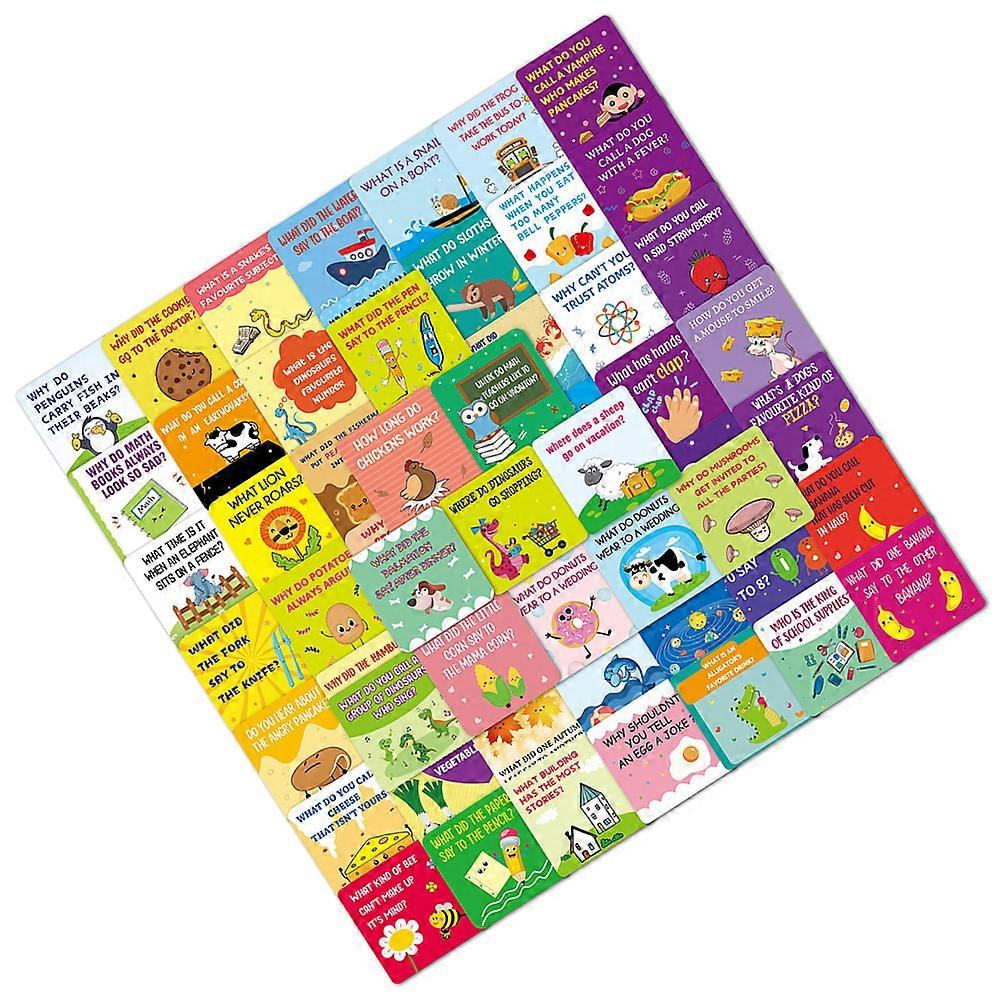 60pcs Cartoon Lunch Box Cards for Double Sided Encouragement Notes, Fun Party Favors, Bright Game Cards for Students & Family Activities