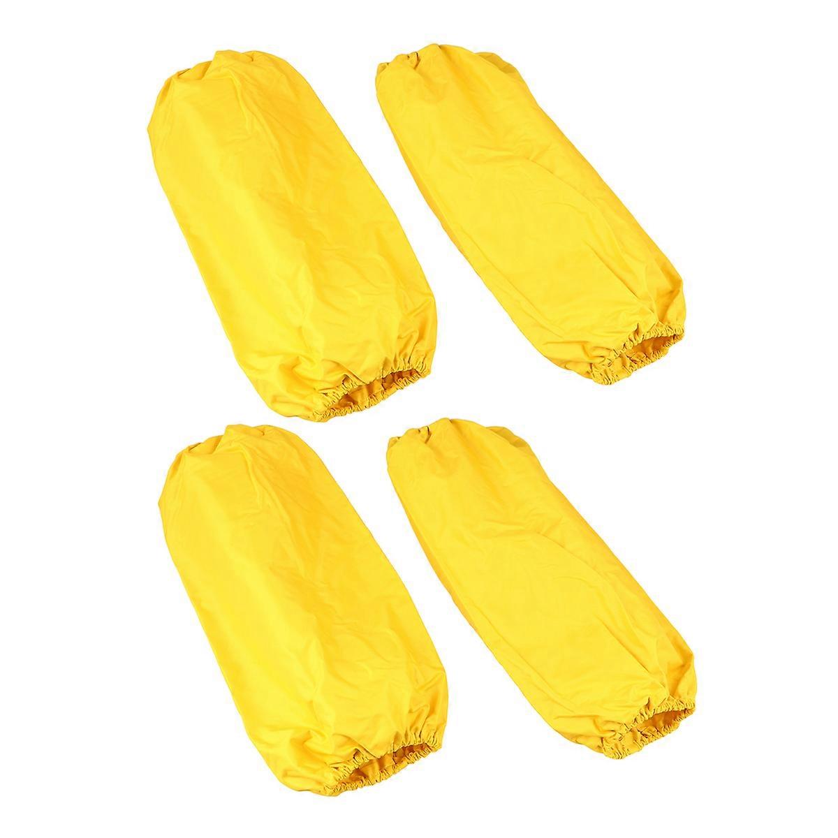 Elastic Kitchen Arm Sleeves For Adult Men And Women 2 Pairs Waterproof Yellow Cover