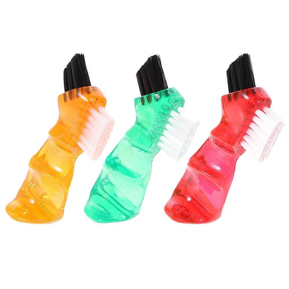 3pcs Mini Denture Cleaning Brush, Double Sided Small Oral Care Tool for Daily Denture Hygiene, Portable & Multi Functional