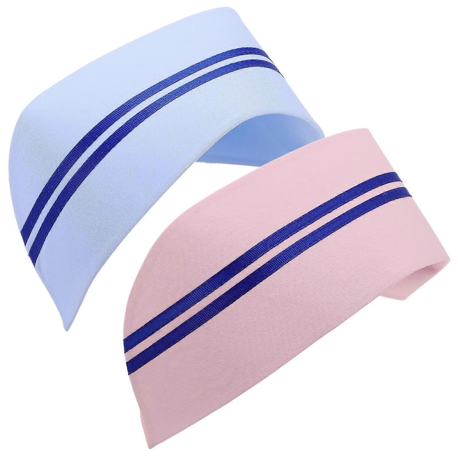 2Pcs Nurse Costume Hats For Women Professional Use Classic Nurse Cap For Graduation Ceremonies Comfortable And Portable