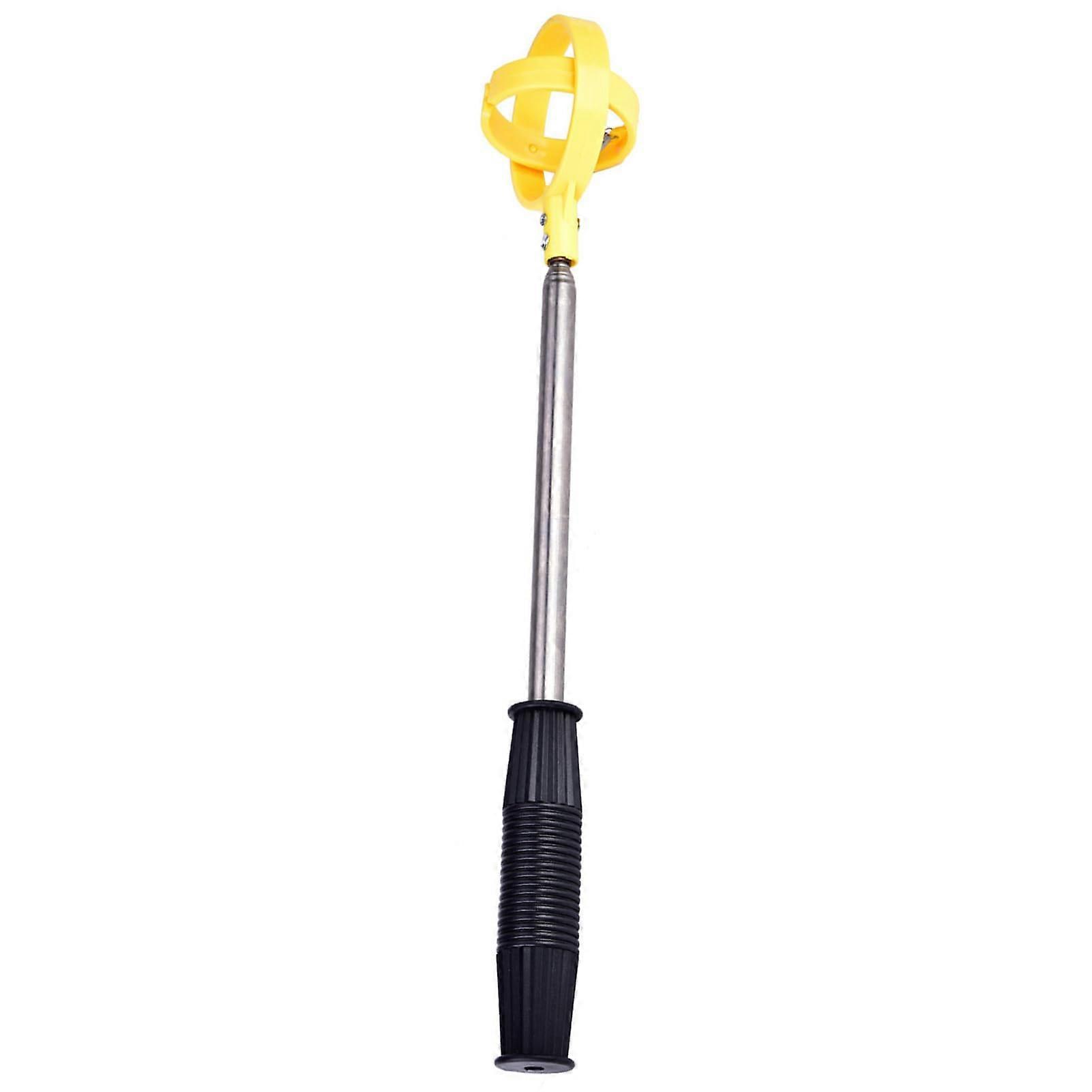 Golf Ball Picker Telescopic Retriever Tool for Golfers - 8 Sections, Comfortable Grip, White and Yellow, Ideal for Golf Enthusiasts