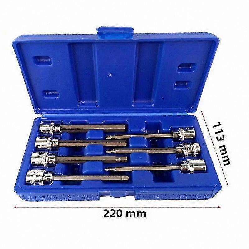 Extra Long Hex Screwdriver Adapter Set - 7 Piece Tool for Drill Bits and Drivers