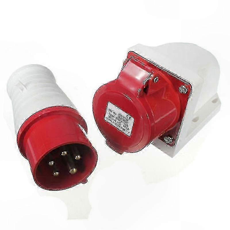Weatherproof 16A 5-Pin Plug & Socket, IP44 Rated, 3-Phase 380-415V with 3P+N+Earth Connection