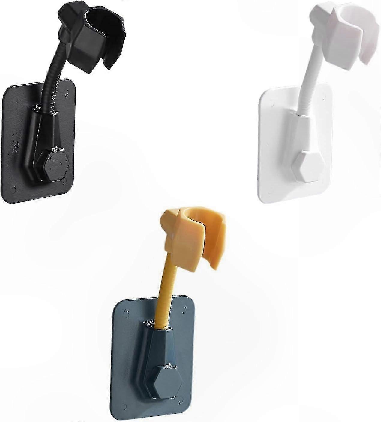 Adjustable Shower Head Bracket, 3-Pack Wall Mount Holder for Bathrooms, No Drilling Required Universal Shower Accessory