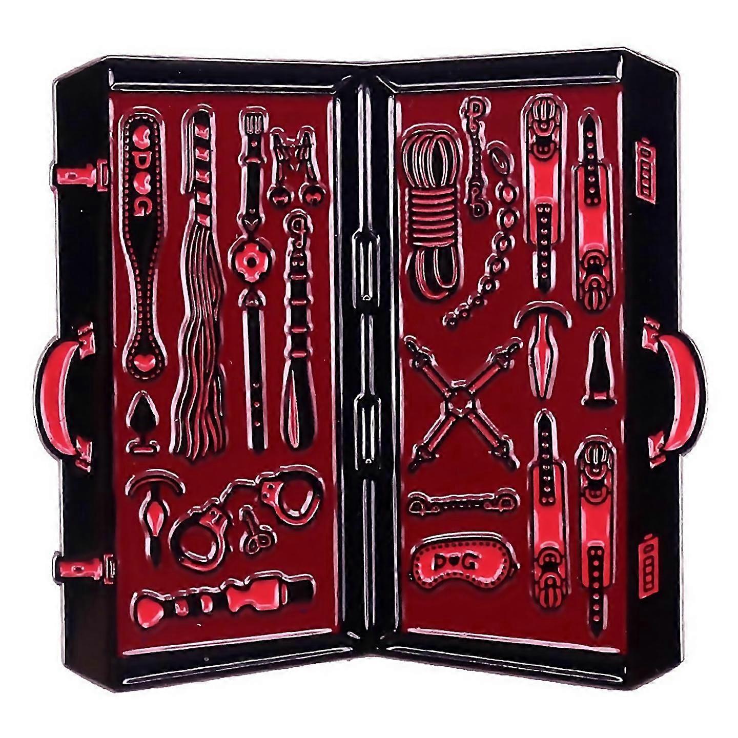 For 2pcs cartoon storage box men womens brooch