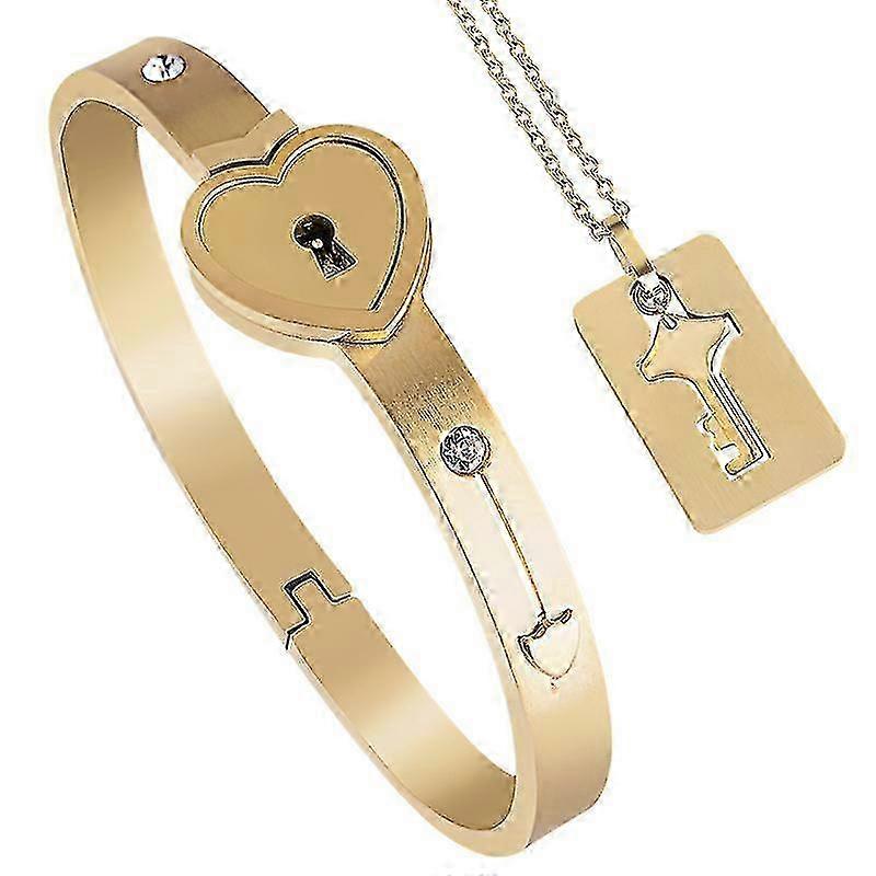 Love Locks Bracelet Ti With Key Necklace