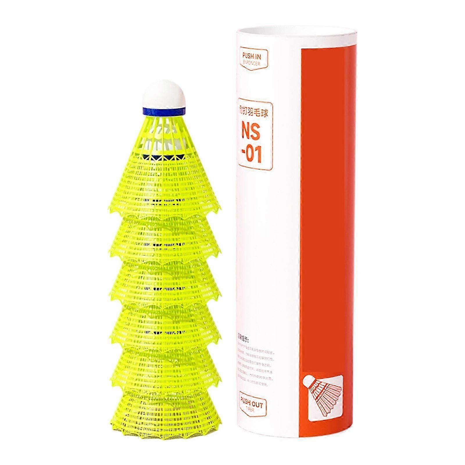 6/12pcs Light Weight Training Shuttlecock Outdoor Windproof Nylon Badminton