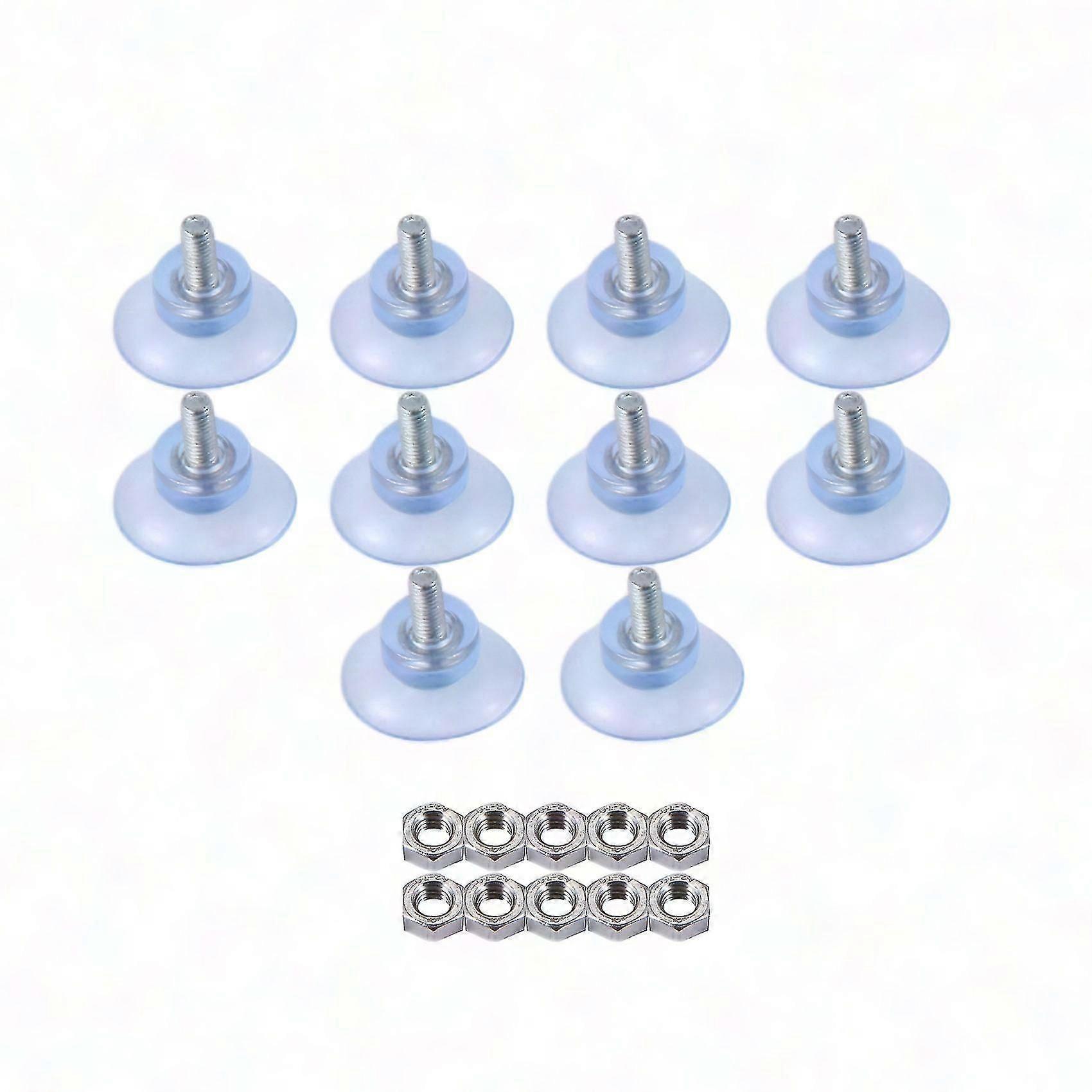 10 Pcs Strong Rubber Suction Cups for Glass Table Tops with M6 Screw Replacement