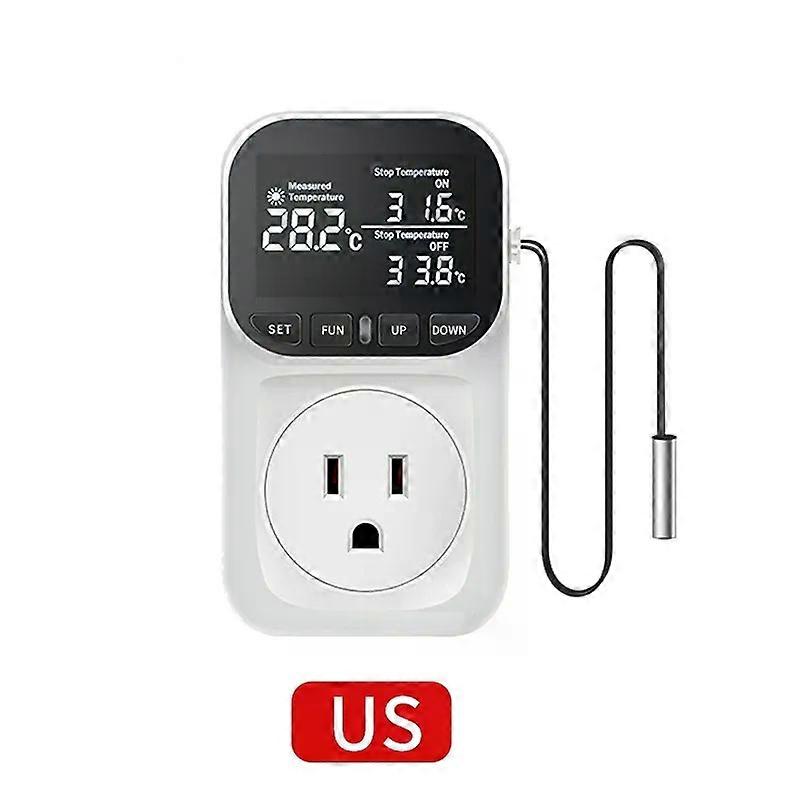 Timer Socket Digital Thermostat 220v Temperature Controller Socket Outlet With Timer Switch Cooling Heating Temperature Sensor