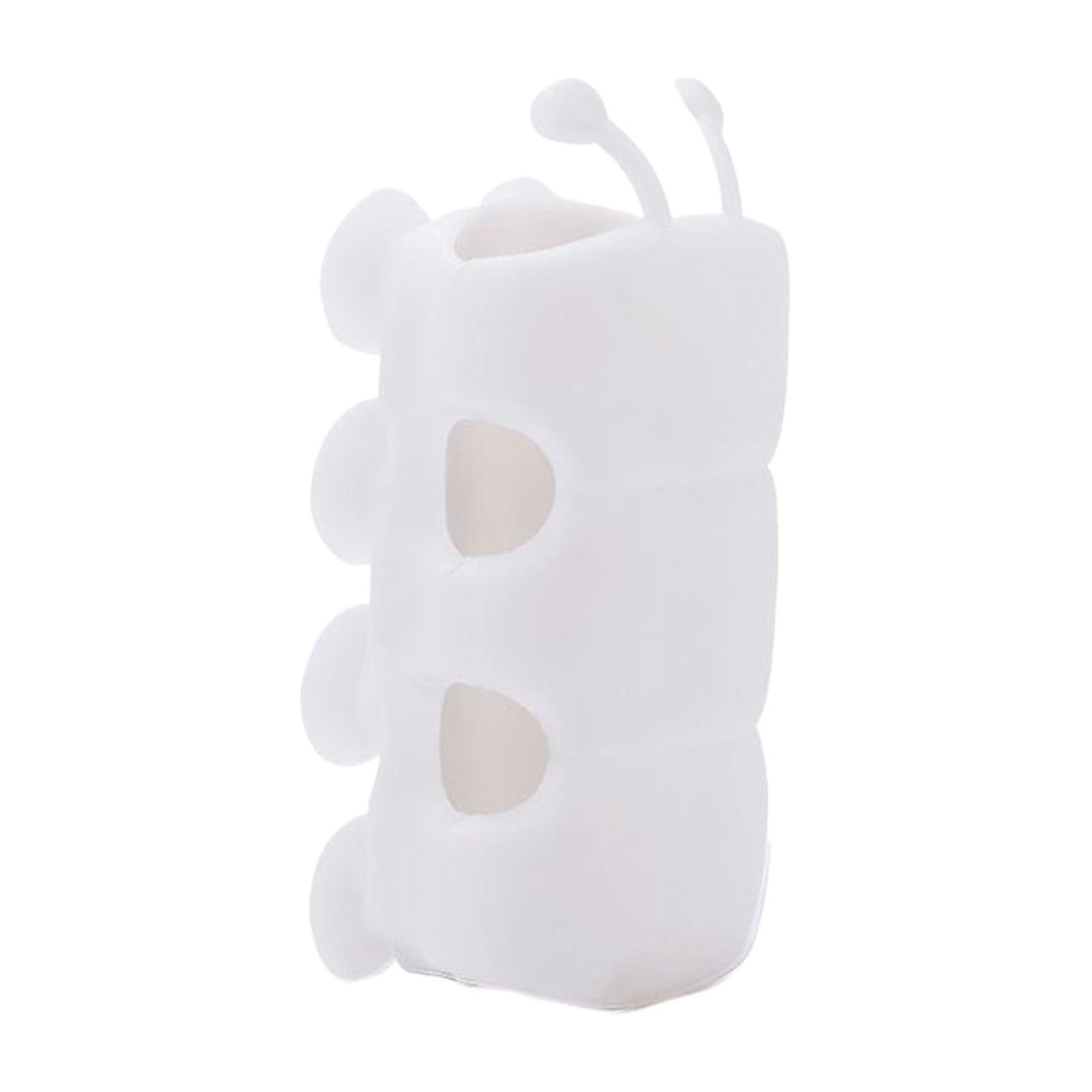 Silicone Shower Head Holder Adjustable Suction Cup Non-Drilling Relocatable Design for Bathroom White One Size