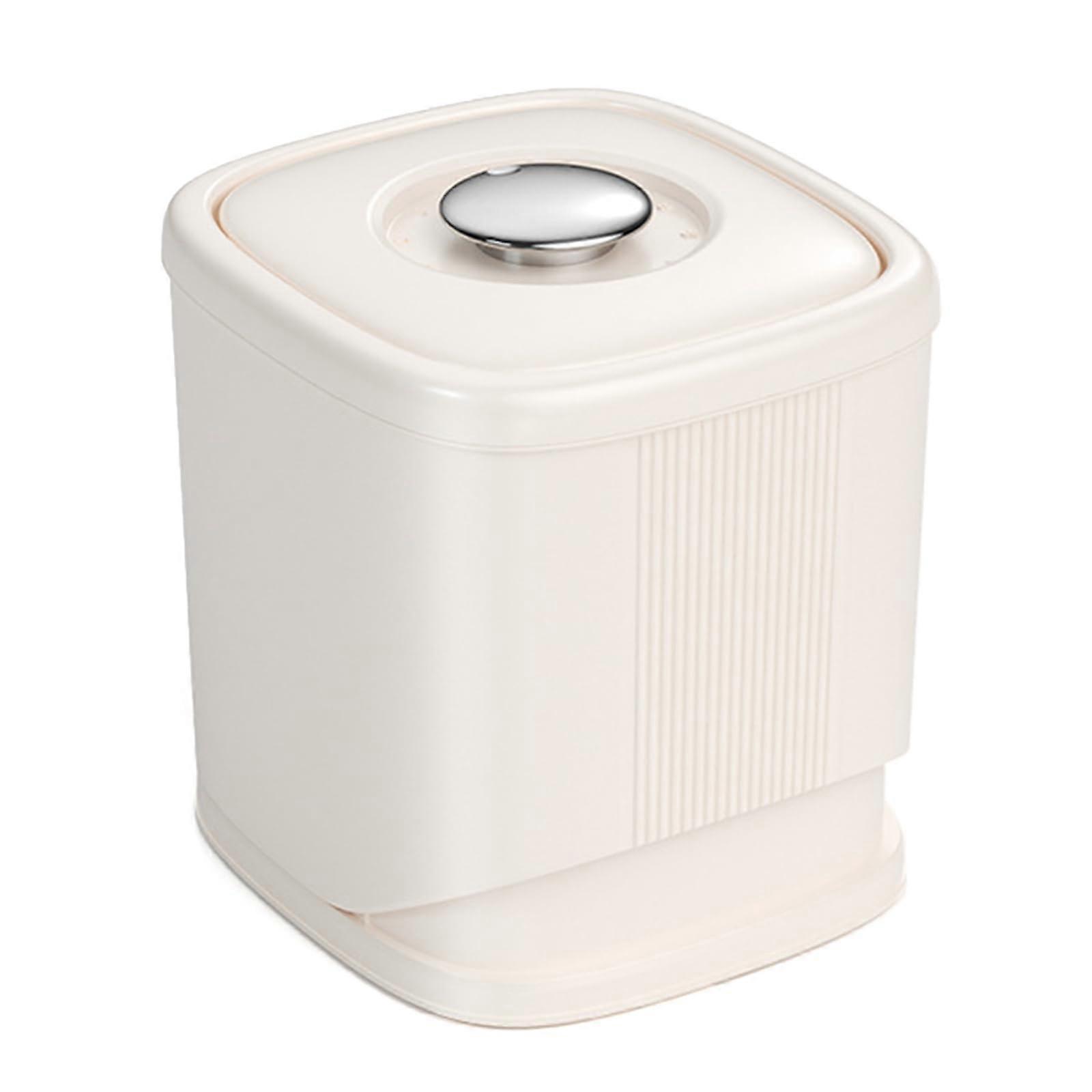 Rice Dispenser PP Material, Airtight Seal, Silver Plating, Dormitory Kitchen Use Keeps Freshness and Organization