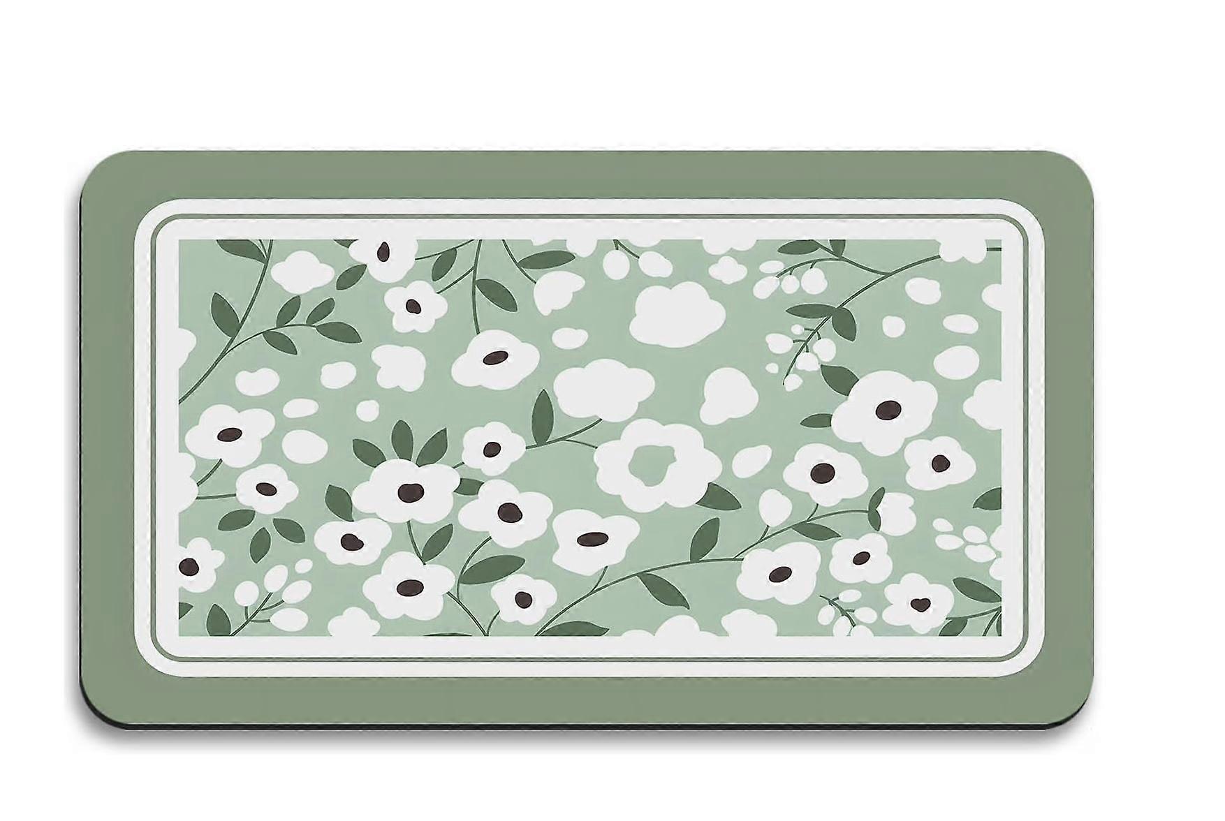 Coffee and Dishwasher Drying Mat with Spring Pattern for Kitchen Counter