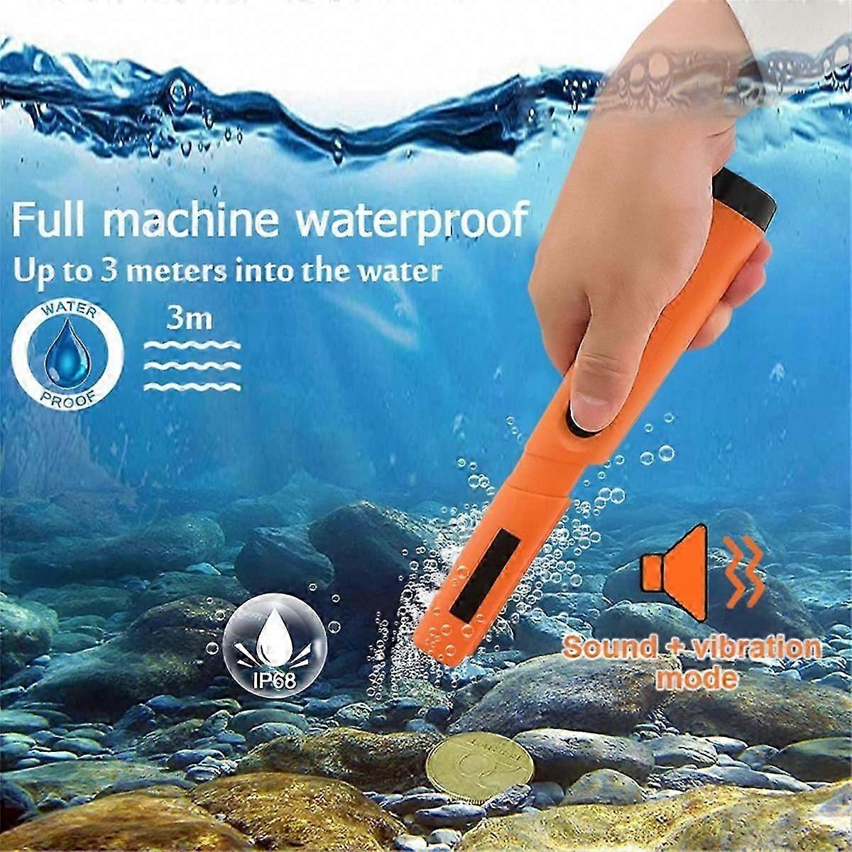 TC-110 Handheld Metal Detector with Pinpointing Rod, Anti-Scratch Cover & IP68 Waterproof for Accurate Detection