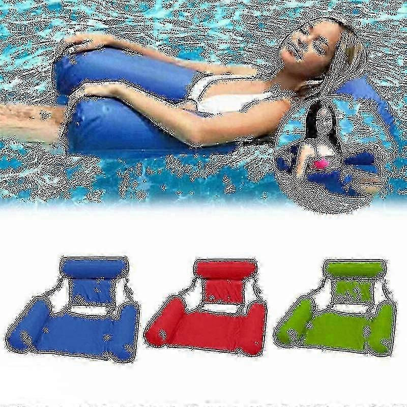 Inflatable Swimming Pool Floating Chair for Lounge and Relaxation, Water Bed for Beach or Summer Use