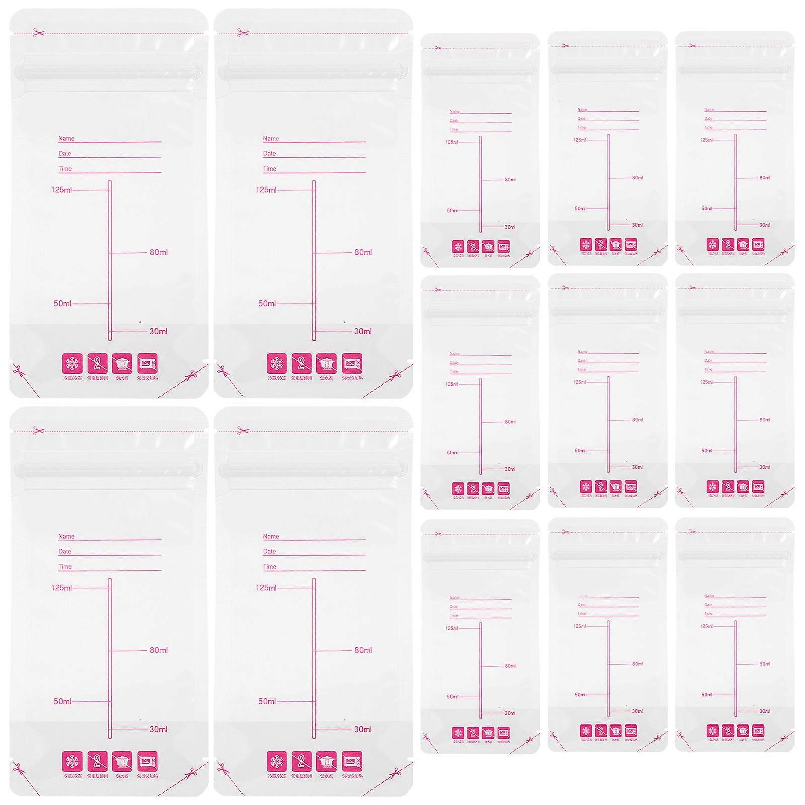 Pink Sealed Storage Bag for Powdered Milk Made of Plastic with Safe Material and Compact Size 30Pcs