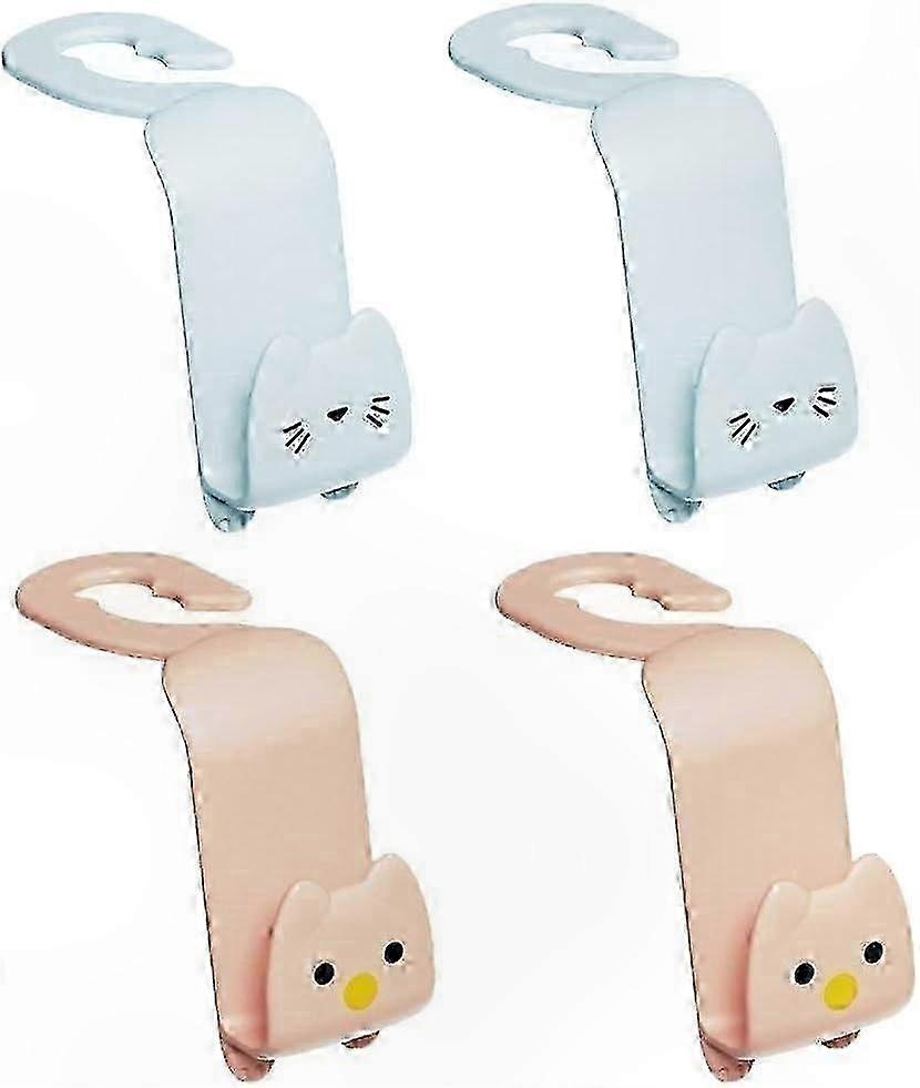 Universal Car Seat Hooks for Handbags and Purses, Set of 4 Hanging Storage Solutions