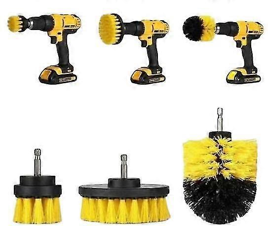 3-Pack Brush Set for Screwdriver for Bathroom Cleaning