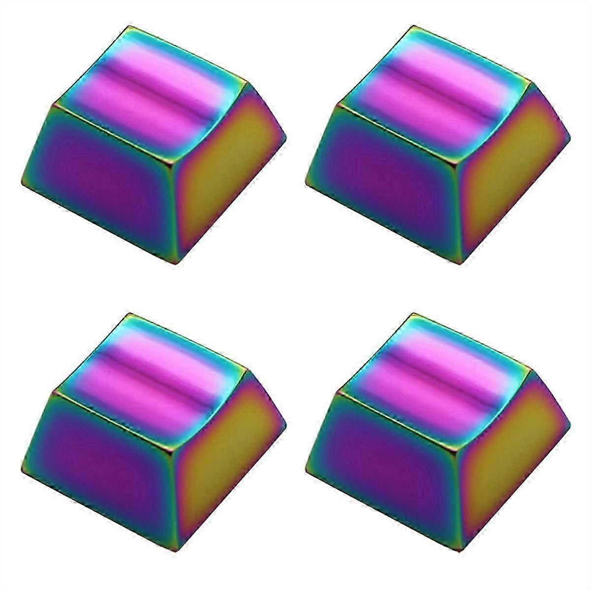 4PCS Keycaps Aluminum Alloy Keycaps Wear-Resistant Keycaps DIY Gaming Keycaps Mechanical Keyboard Keycaps