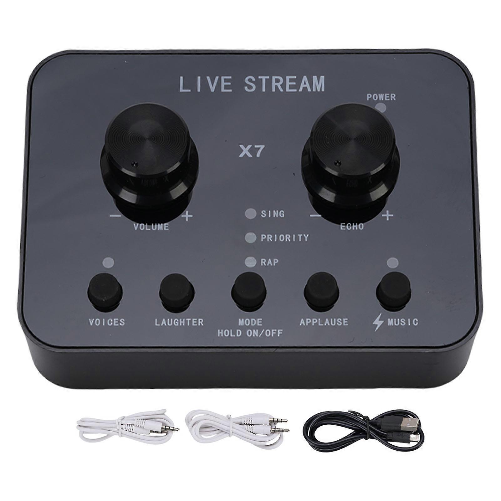 with Multiple Effects External Sound Card Changer for Laptop Recording Voice Chatting Live Streaming