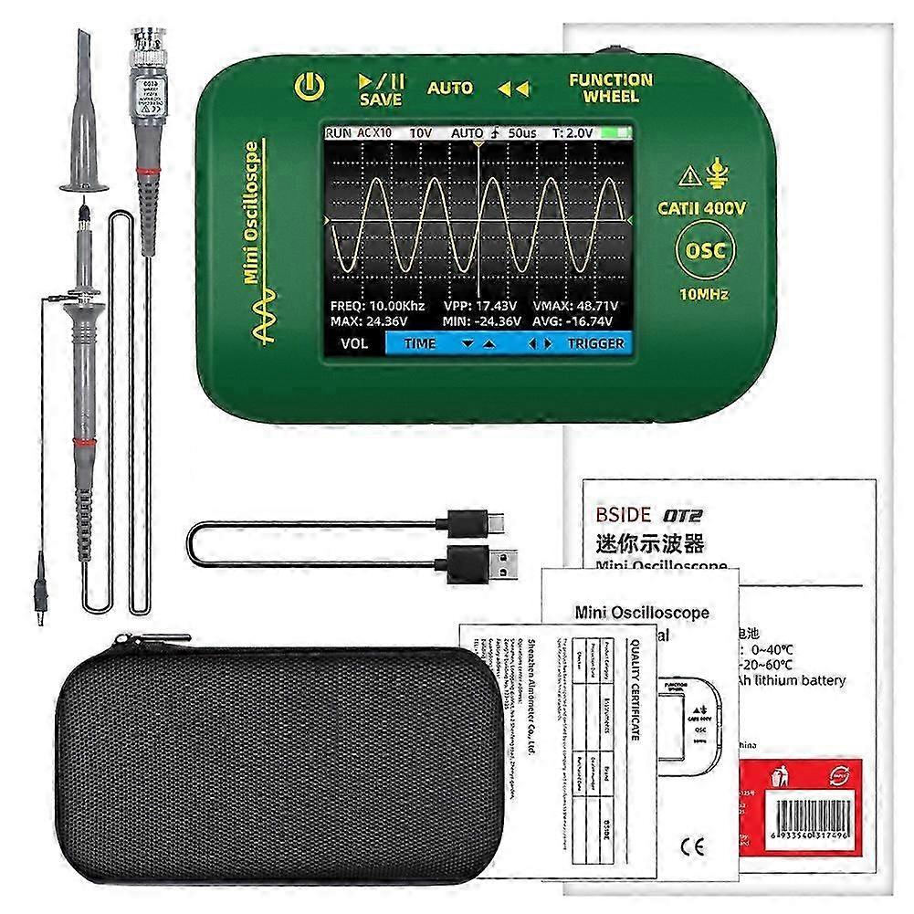 OT2 Handheld Digital Oscilloscope 10Mhz Sampling Rate